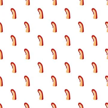 Octopus tentacles repeating on a white background pattern Illustrazione stock