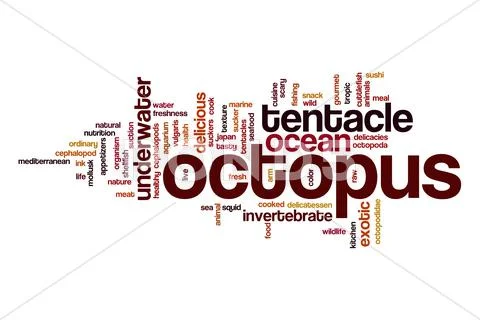 Octopus Word Cloud Concept