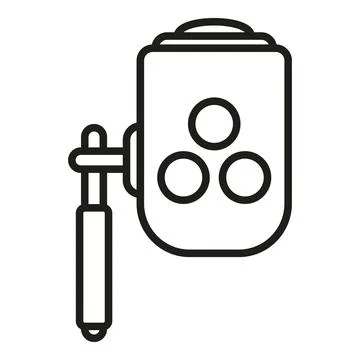 Ocular device icon outline vector. Eye test Stock Illustration