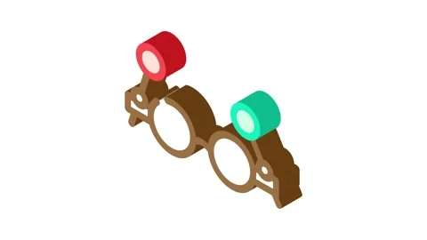 Ocular glasses optical isometric icon animation Stock Footage 327295872