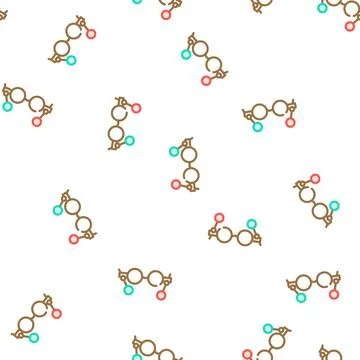 Ocular glasses optical vector seamless pattern Illustrazione stock