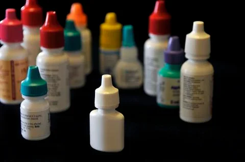 Ocular medication drops Stock Photos