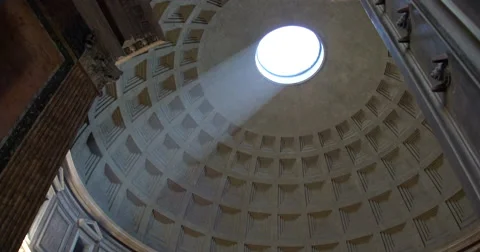 Oculous of pantheon Stock Footage 65878318