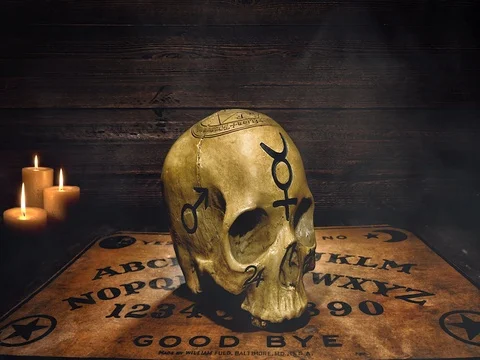 Ocult skull1 Video stock 89821864