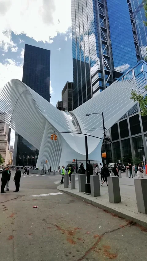 Oculus or One World Trade Center Oculus, Manhattan, New York City, USA Stock Footage 196954603