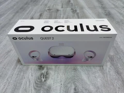 Oculus Quest 2 virtual reality headset box Stock Photos