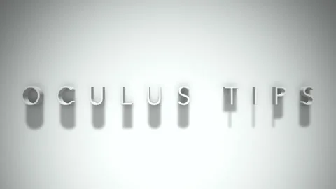 Oculus tips 3D title animation with shadows on a white background Stock Footage 296929802