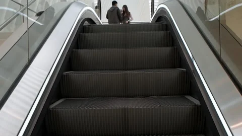 Oculus, World Trade Center, empty escalator to balcony. Manhattan Nyc, 8 Stock Footage 220536595