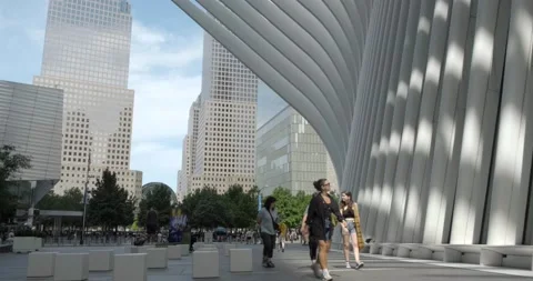 The Oculus, World Trade Center Path Station, Manhattan, NYC - 4K Stock-Footage 204887531