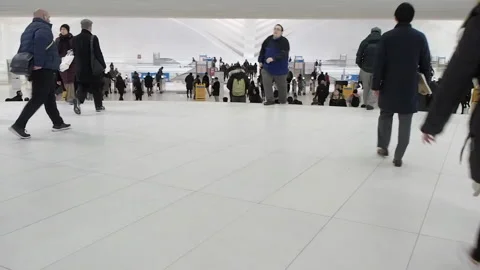 Oculus, World Trade Center. Path train, turnstiles entrance. Manhattan Nyc,38 Stock Footage 220538416