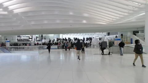 Oculus, World Trade Center. Path train, turnstiles entrance. Manhattan Nyc, 50 Stock Footage 220539259