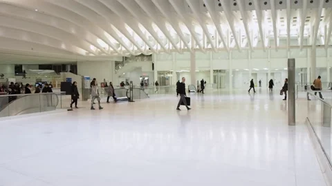 Oculus, World Trade Center, Path train entrance. Downtown Manhattan Nyc, 53 Stock Footage 220539652