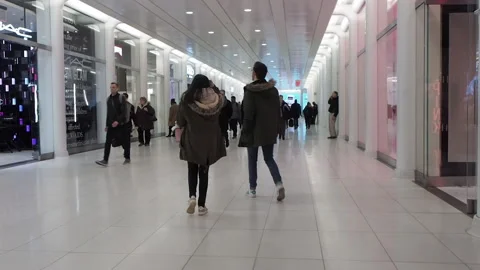 Oculus, World Trade Center, Stores, shoppers, hallway.Downtown Manhattan Nyc, 28 Stock Footage 220538154
