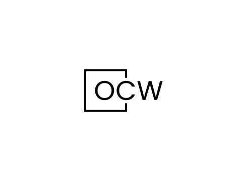 OCW letter initial logo design vector illustration Illustrazione stock