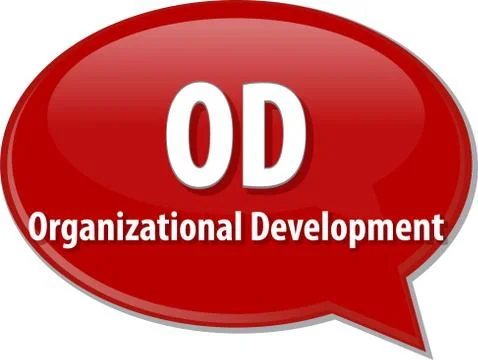 OD acronym word speech bubble illustration Illustrazione stock