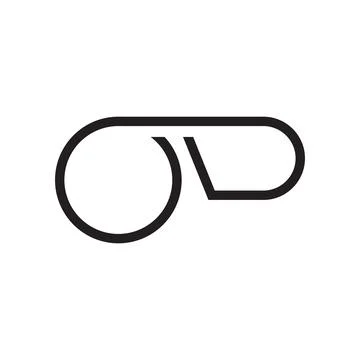 Od initial letter vector logo Stock Illustration