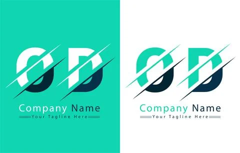 OD Letter Logo Vector Design Template Elements 库存插图