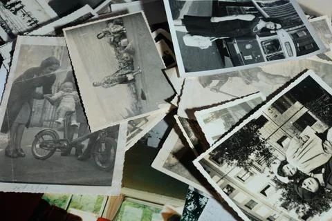 Od photos on the table Stock Photos