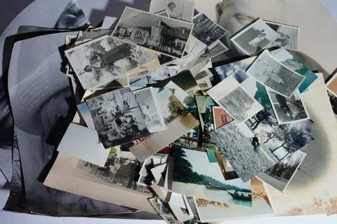 Od photos on the table Fotos Stock