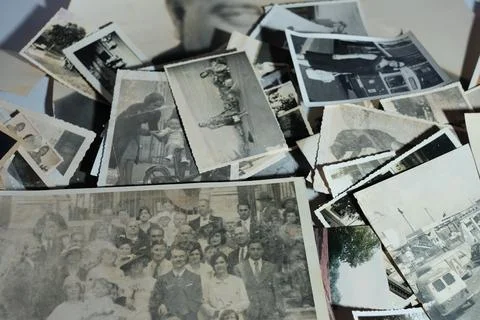 Od photos on the table Stock Photos