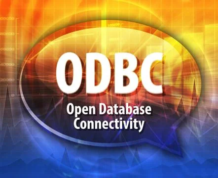 ODBC acronym definition speech bubble illustration Stock Illustration