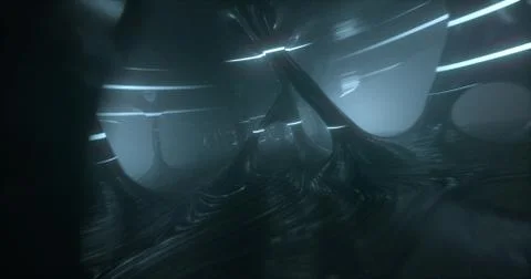 Odd alien cave Stock Illustration