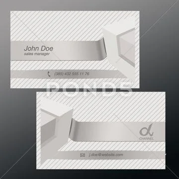 Odd Cube Doublesided Business Card print ready template Template PSD