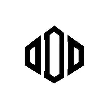 ODD letter logo design with polygon shape. ODD polygon and cube shape logo .. Stock Illustration