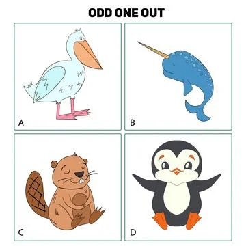 Odd one out child game vector illustration Stock Illustration