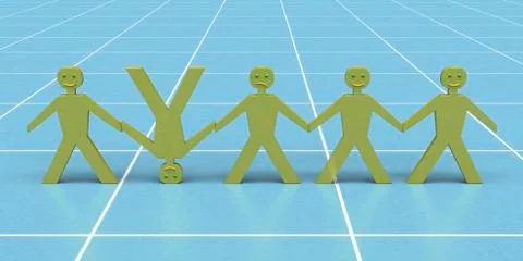 Odd one out, conceptual artwork Stock Illustration