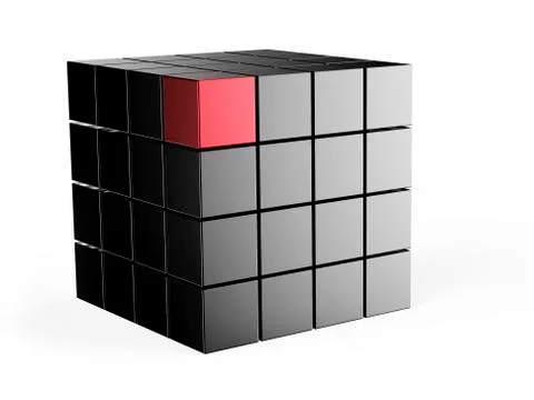 Odd one out, conceptual artwork Stock Illustration