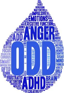 ODD Word Cloud 스톡 일러스트