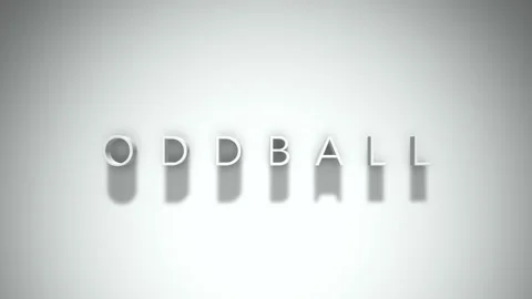 Oddball 3D title animation with shadows on a white background Stock Footage 259393545