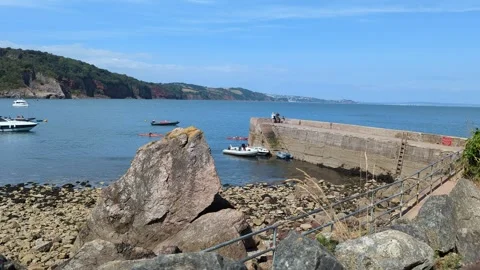 Oddicombe in Torquay Coast Stock Footage 315356861