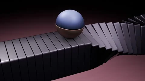 Oddly satisfying ball motion on a seamless looping background, designed for c Stockbeeldmateriaal 296897834
