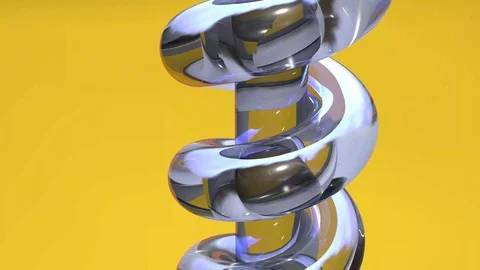 Oddly satisfying loop able seamless animation of a spring Stock Footage 115929543