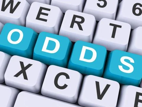 Odds key shows online possibility or gambling Stock Illustration