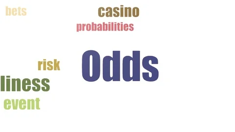 Odds Tagcloud Animated Isolated Video stock 107246231