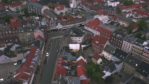 Odense, Denmark by Drone Stock Footage 196966724