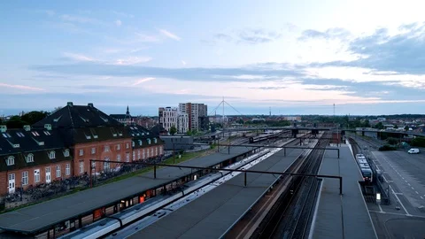 Odense train station timelapse 스톡 동영상 124862769