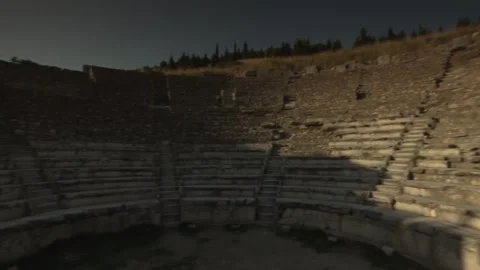 Odeon, Ephesus Archaeological Site, Selcuk, Izmir Province, Turkey Video stock 329936603