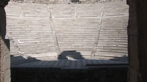 Odeon of Herod Atticus in Athens Vídeo Stock 7133785