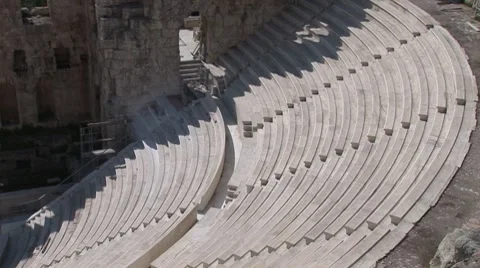 Odeon of Herod Atticus in Athens Vídeo Stock 7133792