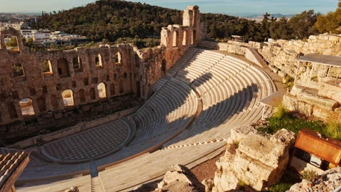 Odeon of Herodes Atticus, Athens, Greece Video stock 329290010
