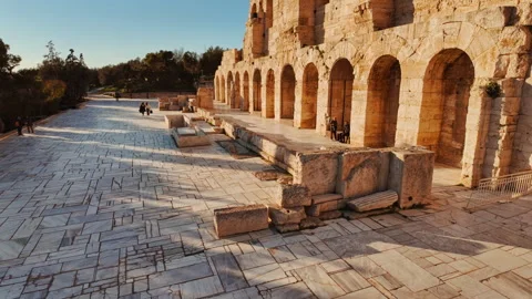 Odeon of Herodes Atticus, Athens, Greece Video stock 329303194