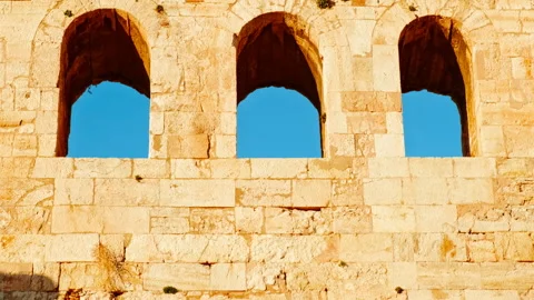 Odeon of Herodes Atticus, Athens, Greece Video stock 336266962