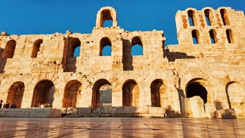 Odeon of Herodes Atticus, Athens, Greece Stock Footage 341532411