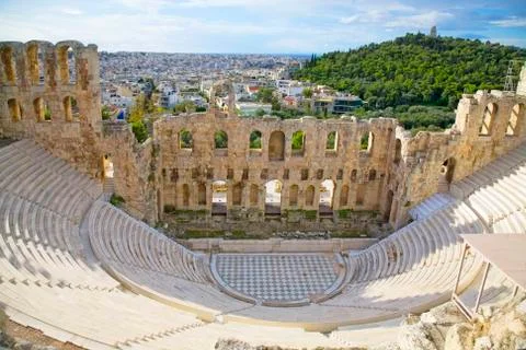 Odeon of herodes atticus Stock Photos