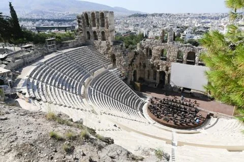 Odeon of Herodes Atticus Stock Photos