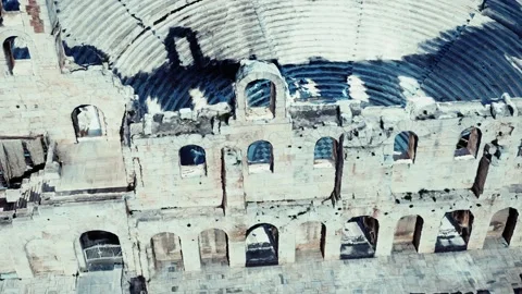The Odeon theatre at Athens Acropolis Vidéo 140470512